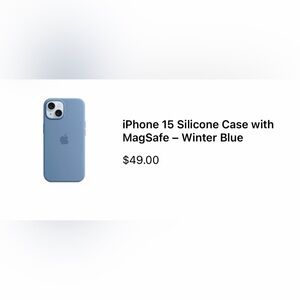 Apple iPhone 15 Silicone MagSafe Case - Light Blue